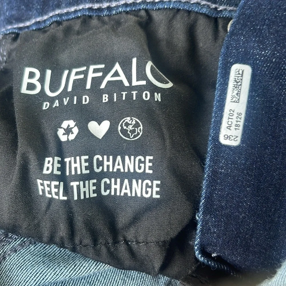 Buffalo - dark wash jeans - high rise, straight leg, stretch - size 12/32